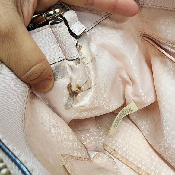 Kate Spade Women's Light Pink Laurel Way Leighann Saffiano Leather Satchel Bag - Picture 12 of 13